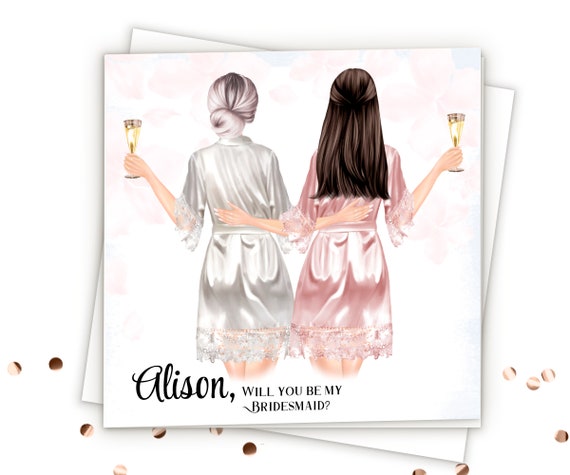 Will You Be My Bridesmaid Cards Bridesmaid Gifts Custom Bridesmaid Proposal Card Bridesmaid Gift Personalized Bridesmaid Card Wedding Cards
