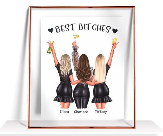 Custom Best Friend Print Personalized Best Friend Gift Best Friend Birthday Gifts Personalized Gift For Her Friendship Gift Wall Art Print
