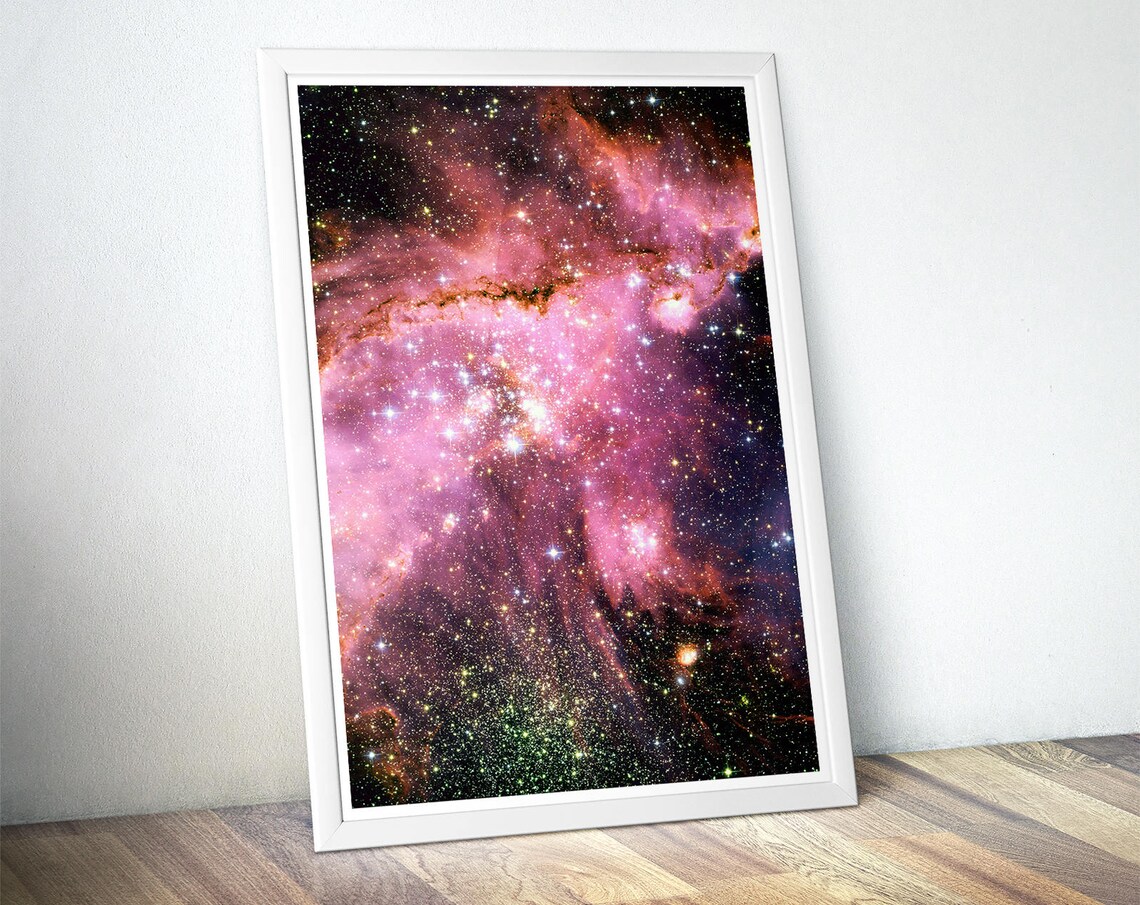 Pink Nebula Space Poster, Astronomy Art Print - Image 4