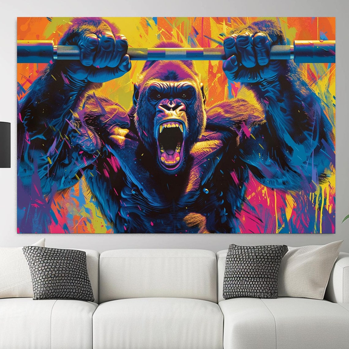 Gorilla Art Gym Storage Decor Gym Wall Art Sports Prints Sports Posters Exercise Gifts Sports Gifts Gym Gifts Gym Wallpaper