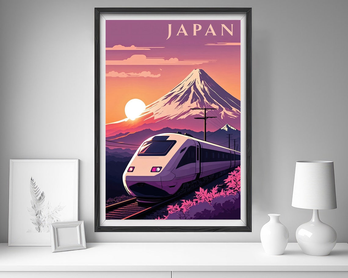 Japan Travel Poster Japan Print Japan Wall Art Print Japan Rail Poster Japan Painting Japan Illustration Japan Watercolor Home Decor - Image 4