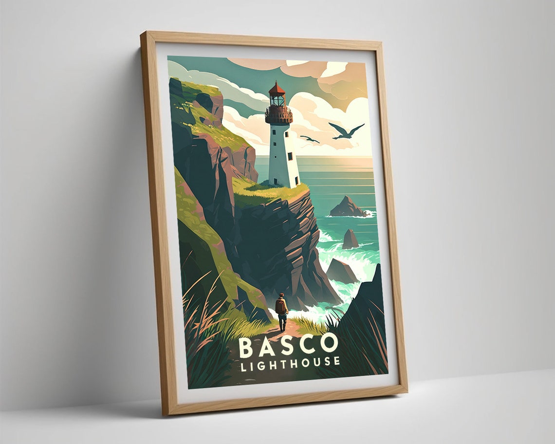 Basco Lighthouse Batanes Philippines Vintage Travel Poster Coast - Image 5