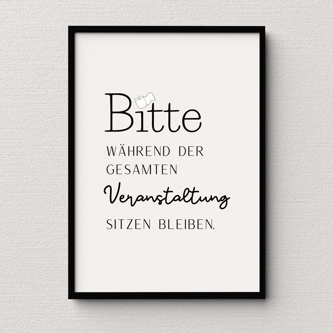 Funny Bathroom Poster Please Remain Seated Toilet Humor Sign - Image 2