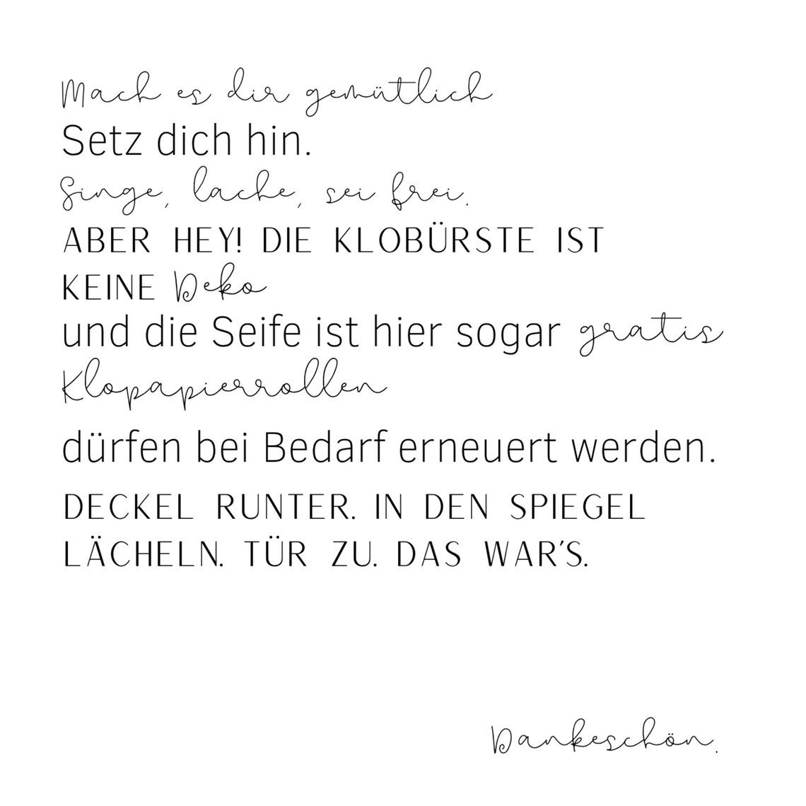 Toilet Jokes Bathroom Typography Poster Print - Image 2