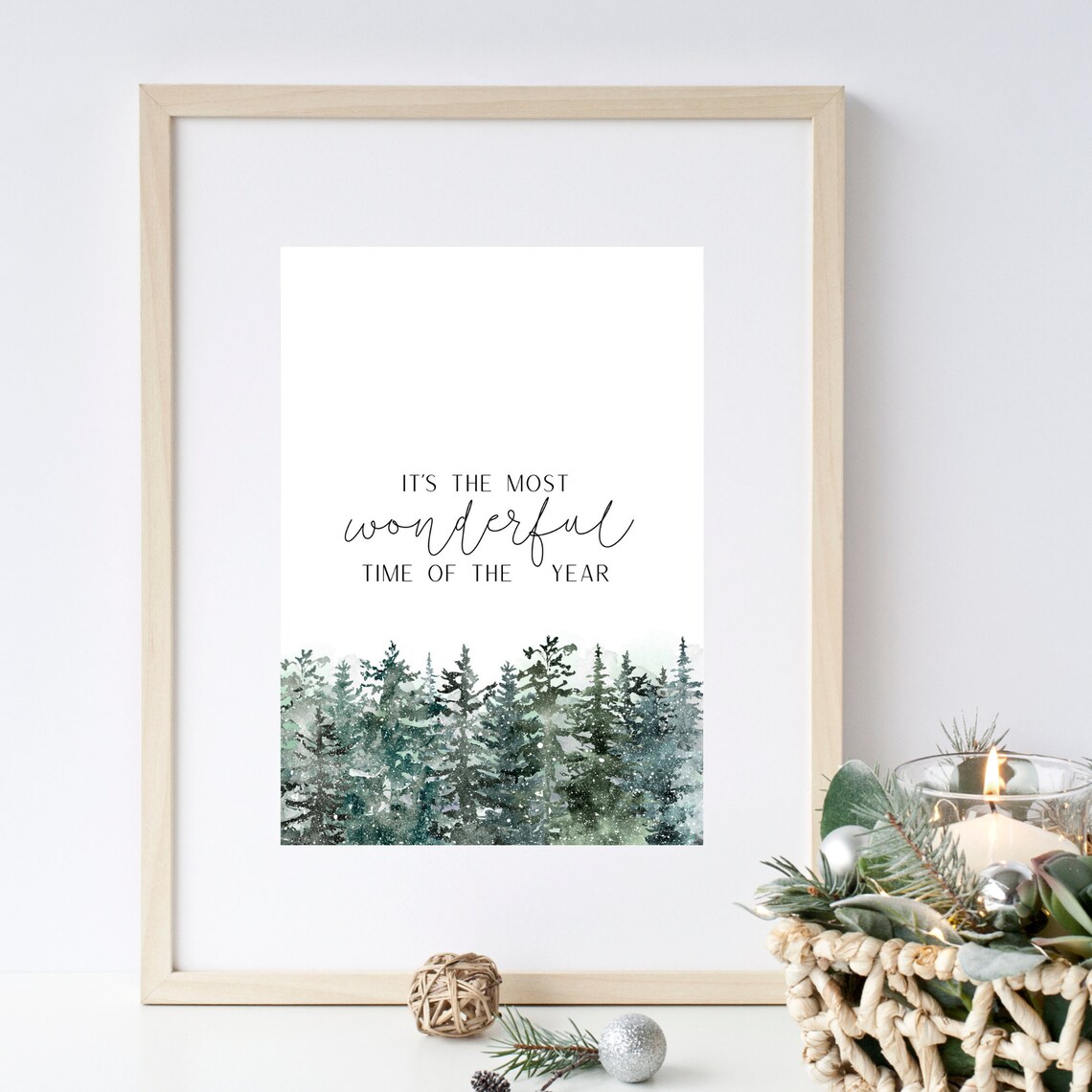 Most Wonderful Time Christmas Poster, Scandinavian Nordic - Image 3