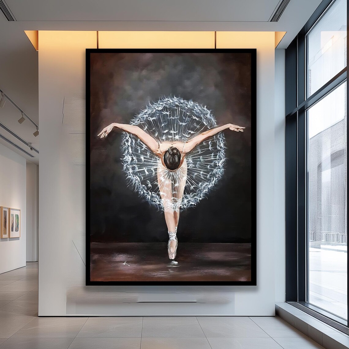 Ballerina En Pointe With Dandelion Tutu Elegant Dance Art Poster