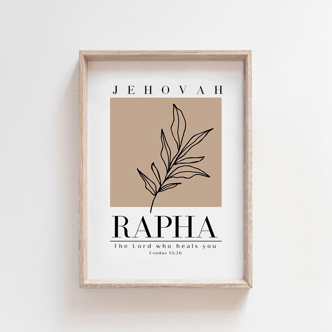 Jehovah Rapha Minimalist Bible Verse Art Print - Image 4