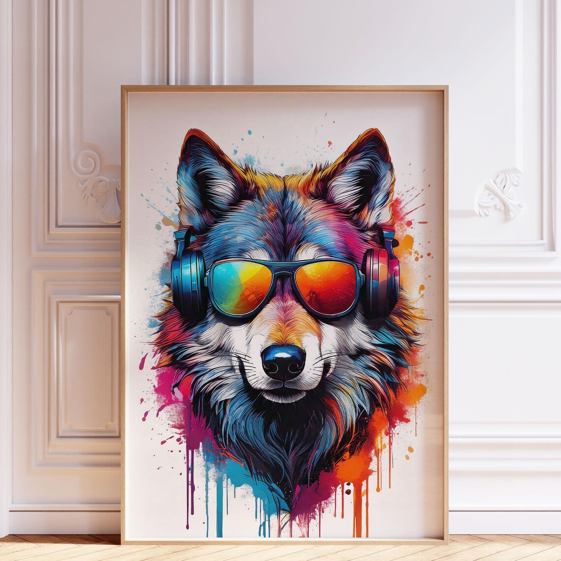 Wolf Graffiti Wall Art Gamer Room Decor Poster For Teens Prints Gift Boys