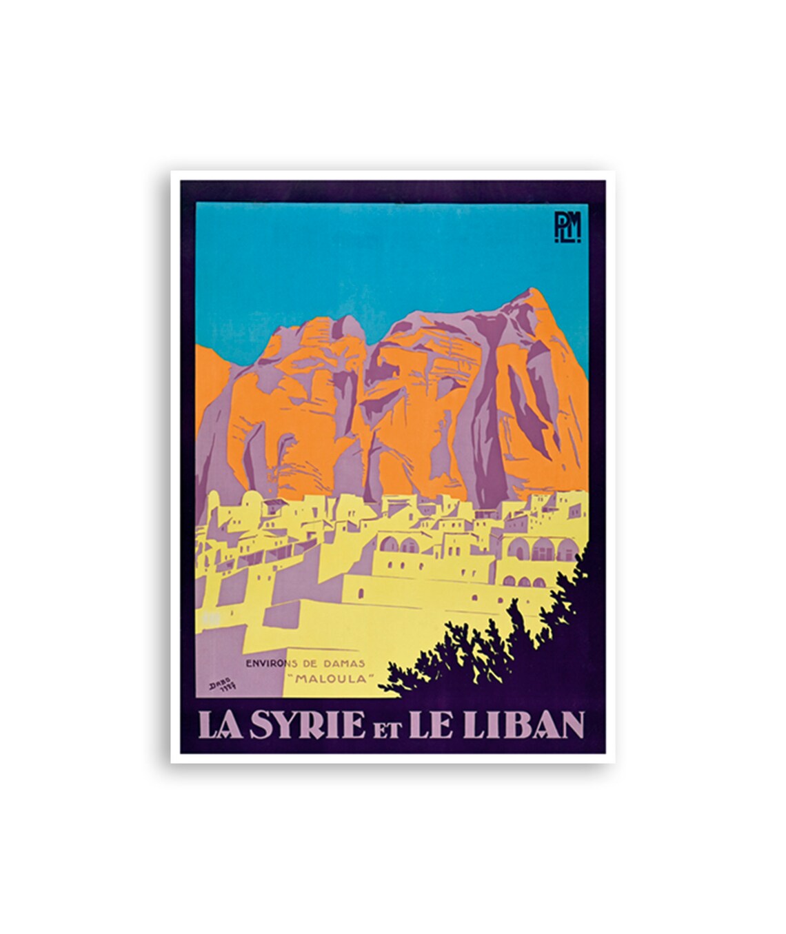 Syria Lebanon Travel Poster, Abstract Modern Art Print