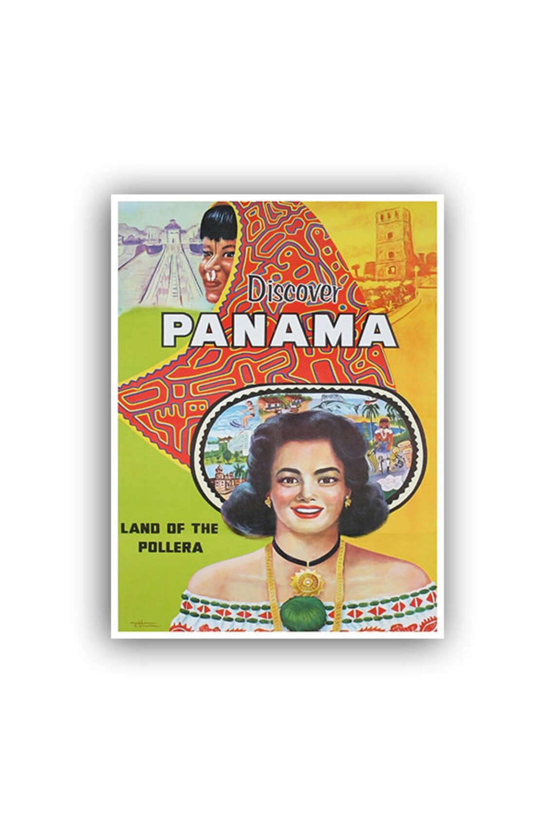 Panama Vintage South America Travel Poster Print