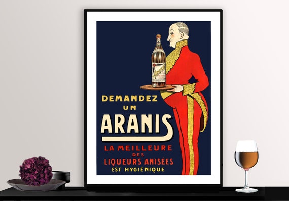 Demandez Un Aranis Liqueur Vintage Fooddrink Poster Poster Paper Or Print Gift Idea