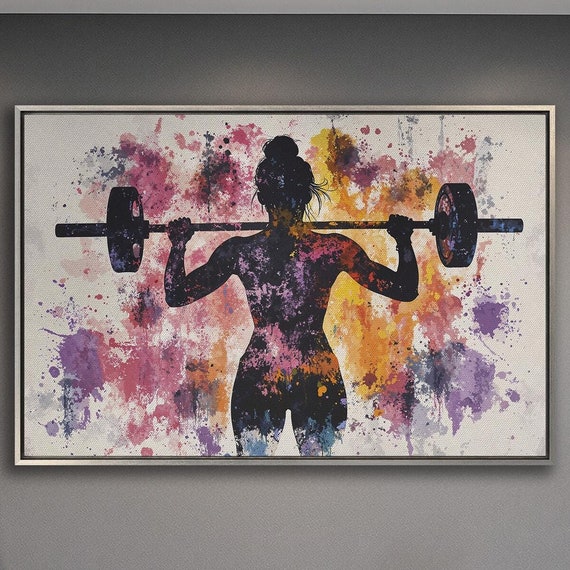 Female Fitness Workout Motivational Art Print