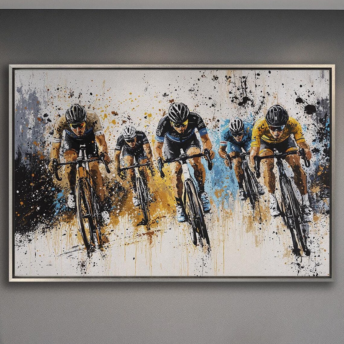 Bike Race Poster, Modern Cycling Sports Decor