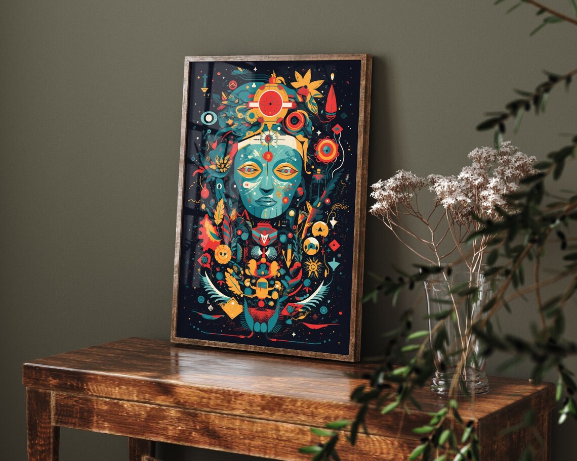 Psychonaut Holotone 4 Art Print, Psychedelic Wall Art