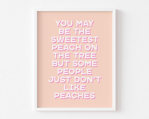 Bedroom Print Prints Affirmation Pink Wall Art Peach Positive Motivational Quote Saying Decor