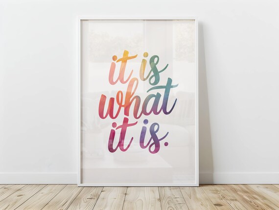 Inspirational Poster Minimalist Wall Art Quote Print Decor Typography