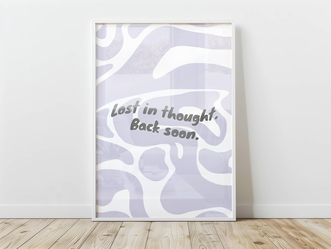Quirky Design Quote Poster Pastel Print For Home Office Decor Modern Wall Art Uplifting Motivational