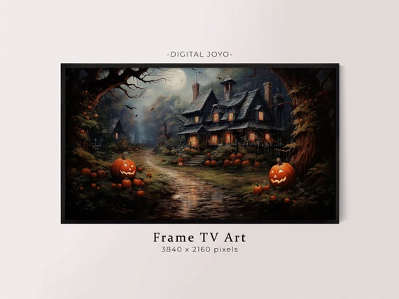 Haunted Mansion Tv Art Spooky Halloween House