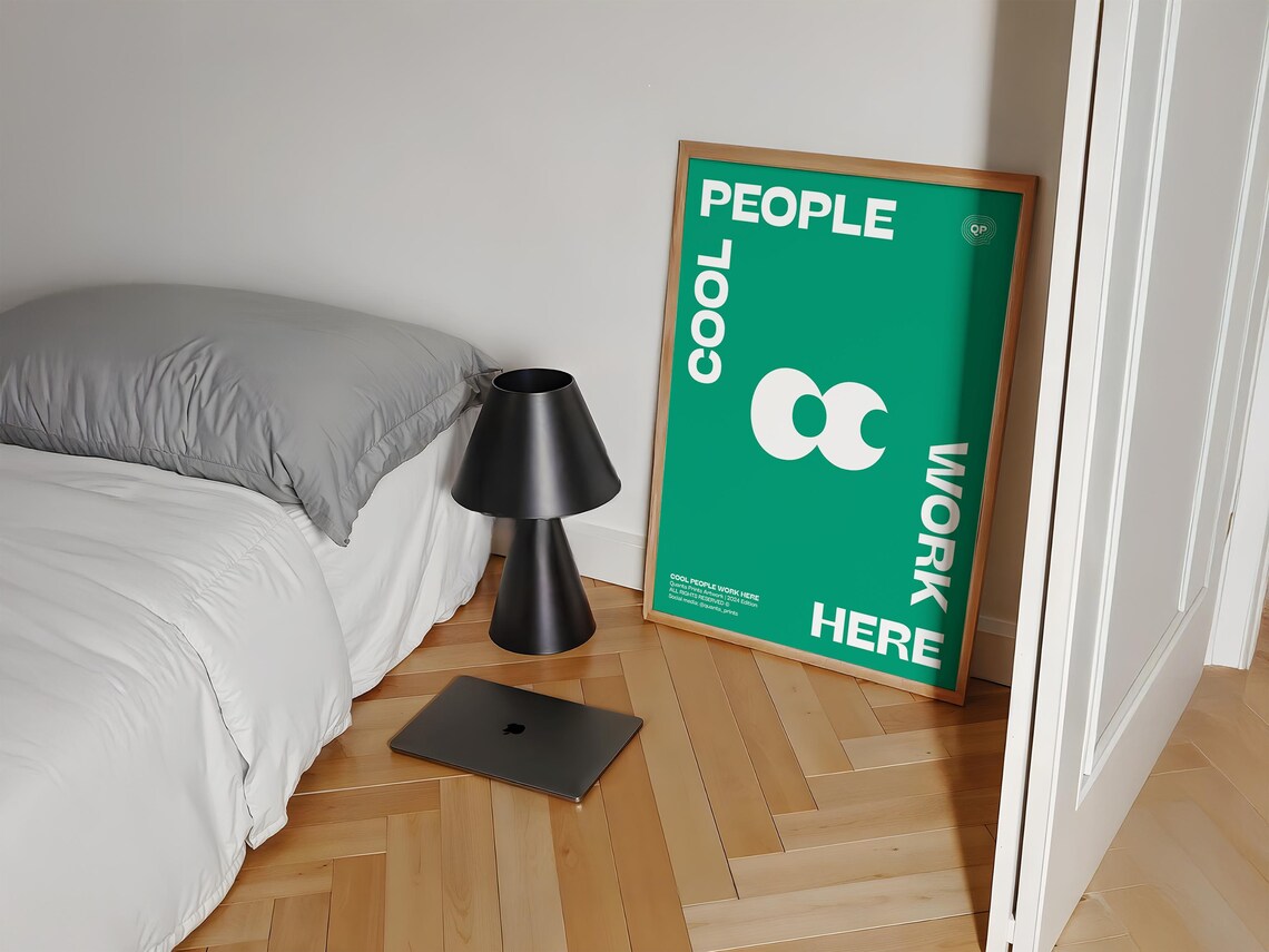 Cool People Work Here Typography Poster - Image 2