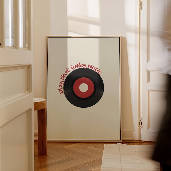 Play That Funky Music Retro Music Poster, Boy Room