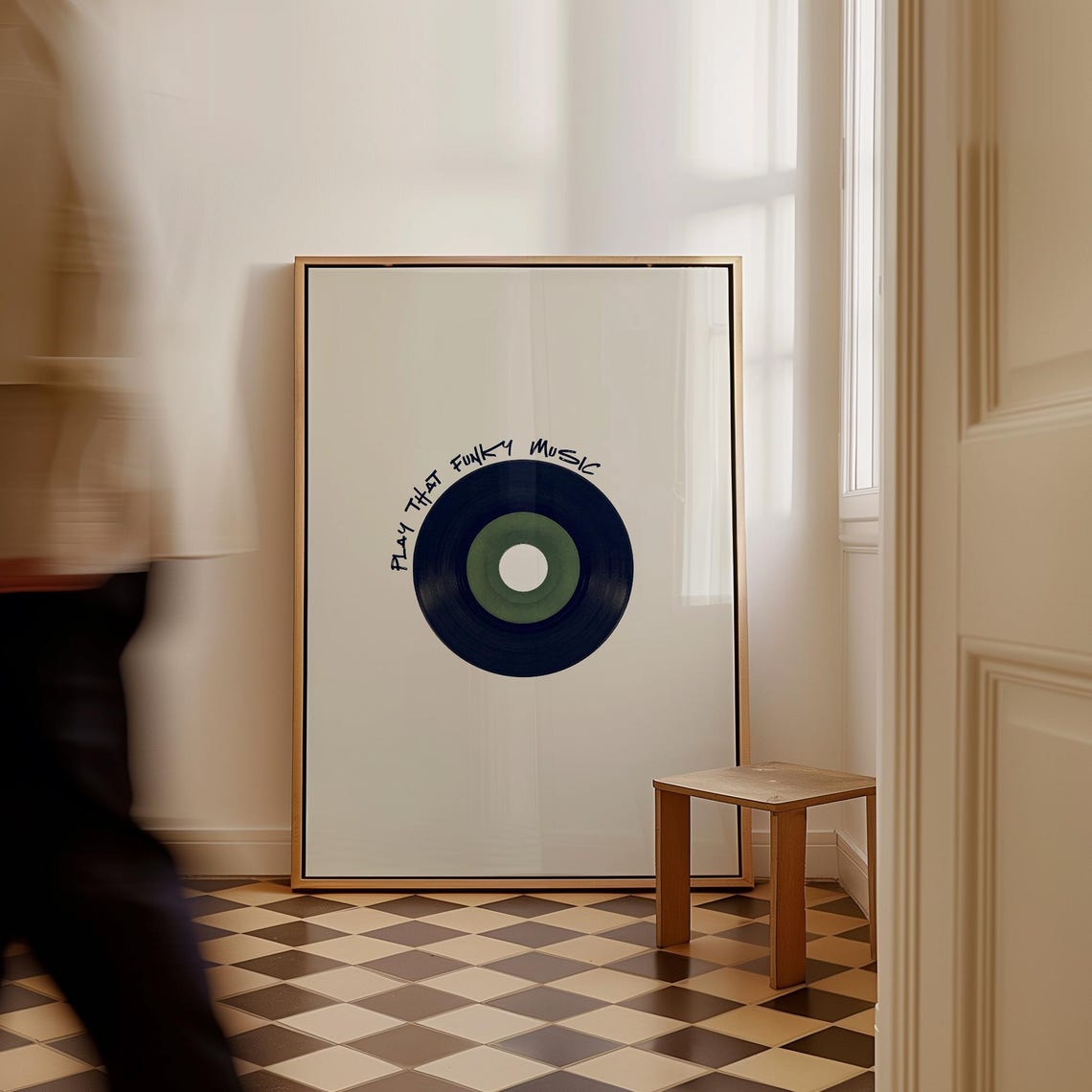 Play That Funky Music Minimalist Vinyl Record Music Art Poster - Image 3