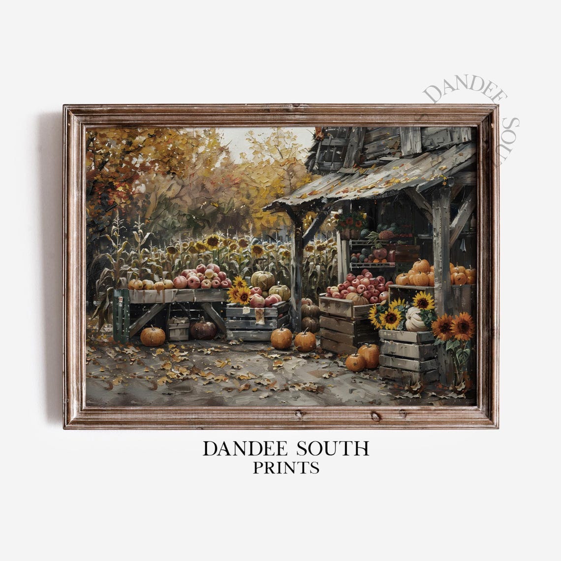 Fall Farmers Market Wall Art Rustic Autumn Farmhouse Thanksgiving Decor 630