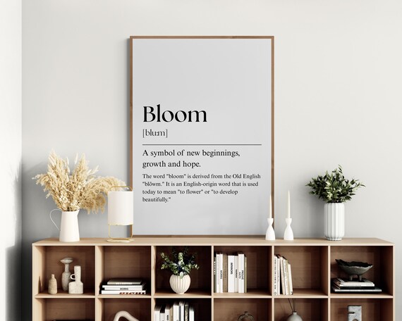Bloom Definition Minimalist Art Print
