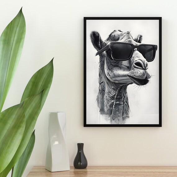 Funny Camel Animal Poster Print