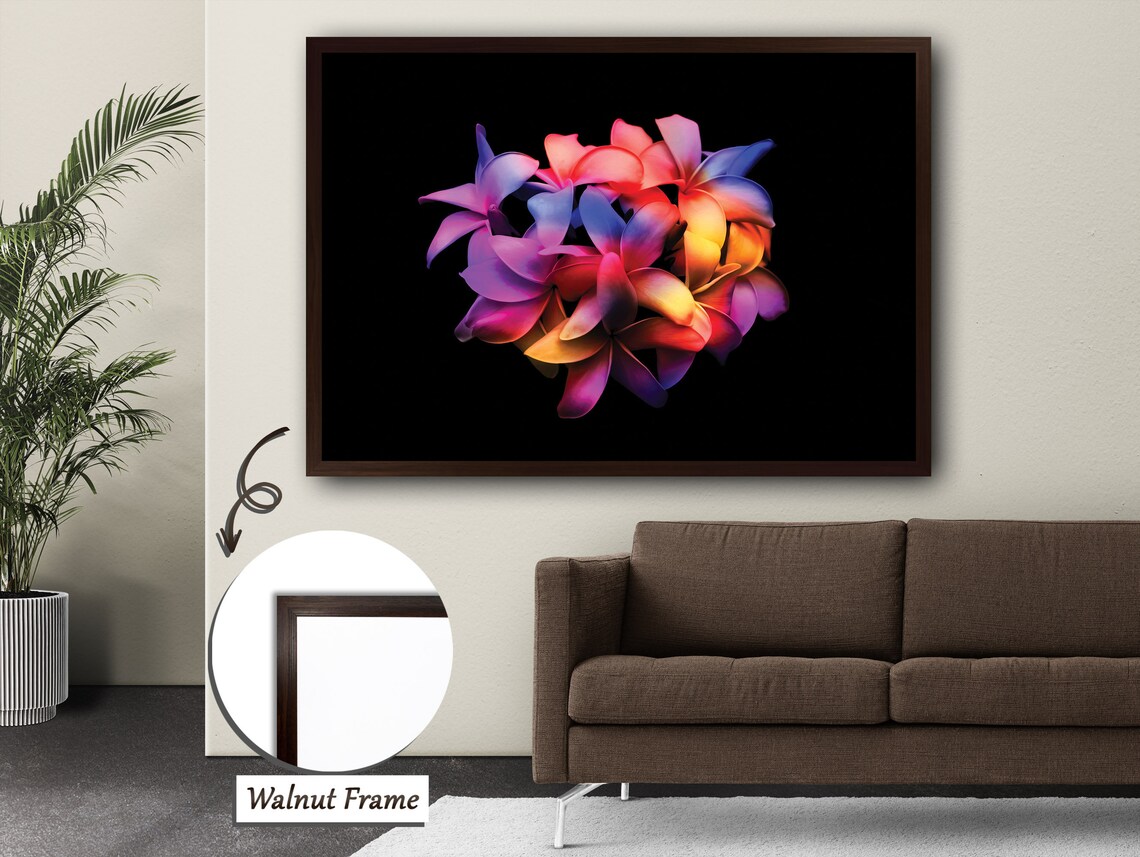 Plumeria Blossoms, Tropical Floral Art Print - Image 4
