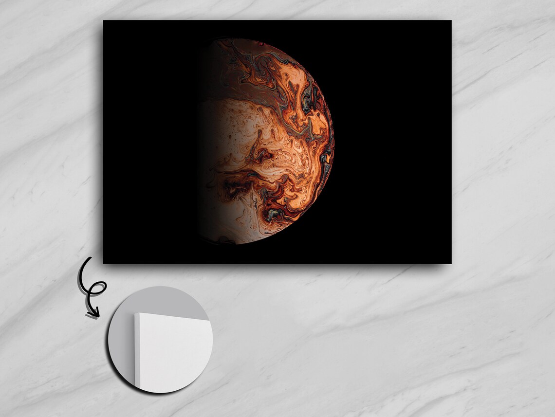 Half Planet Surreal Science Fiction Art Print