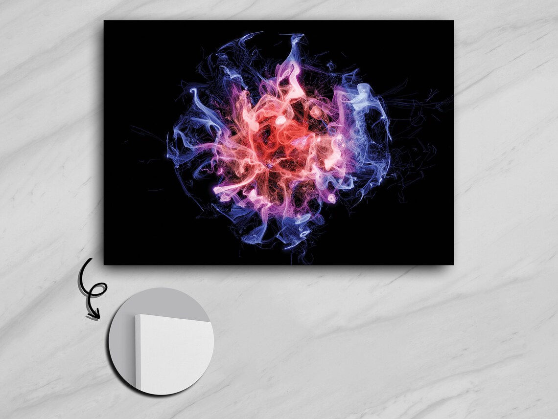 Ethereal Cosmic Flames Art Print, Mystical Decor - Image 5
