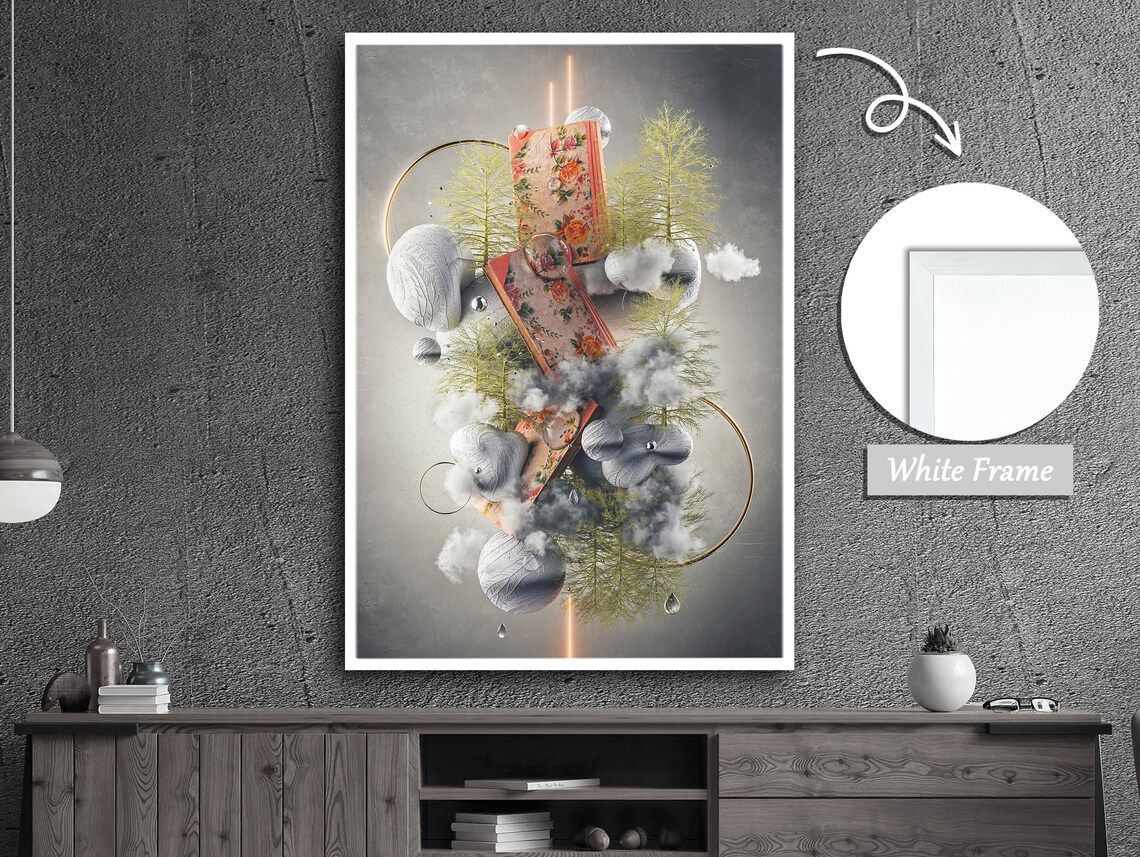 A Symphony In The Sky, Surreal Sky Art Print - Image 3