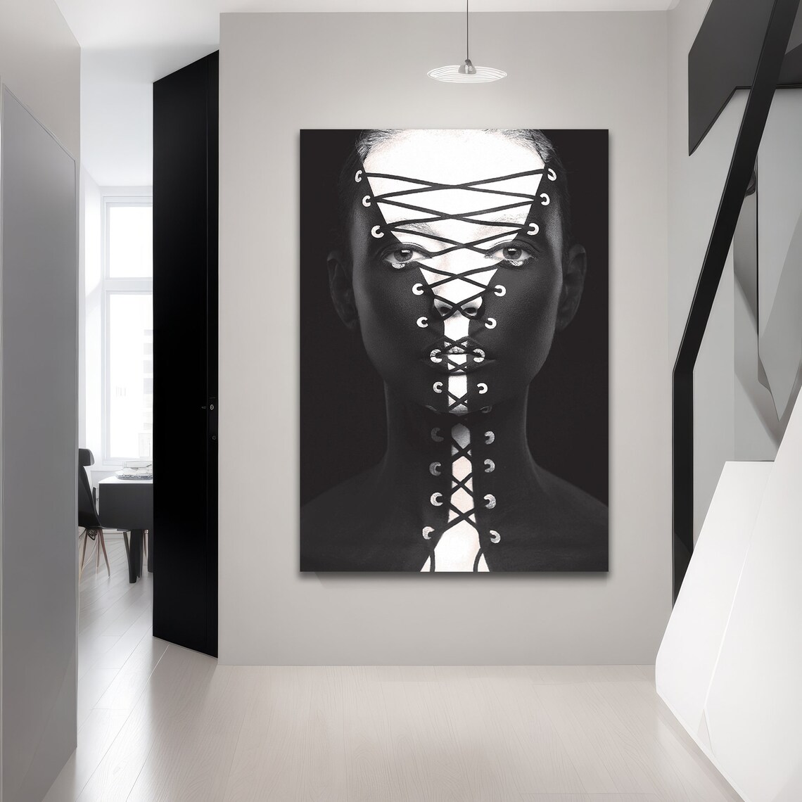 Abstract Woman Portrait, Figurative Elegance - Image 5