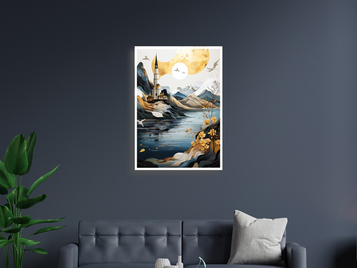 Lunar Reflections - Traditional Travel Poster - Image 3