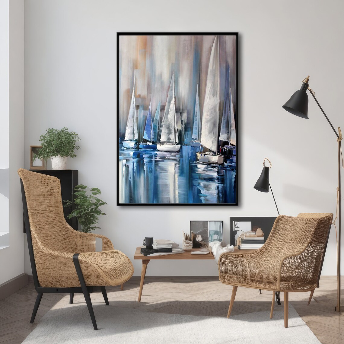 Modern Sailboat Painting, Nautical Decor Gift - Image 5