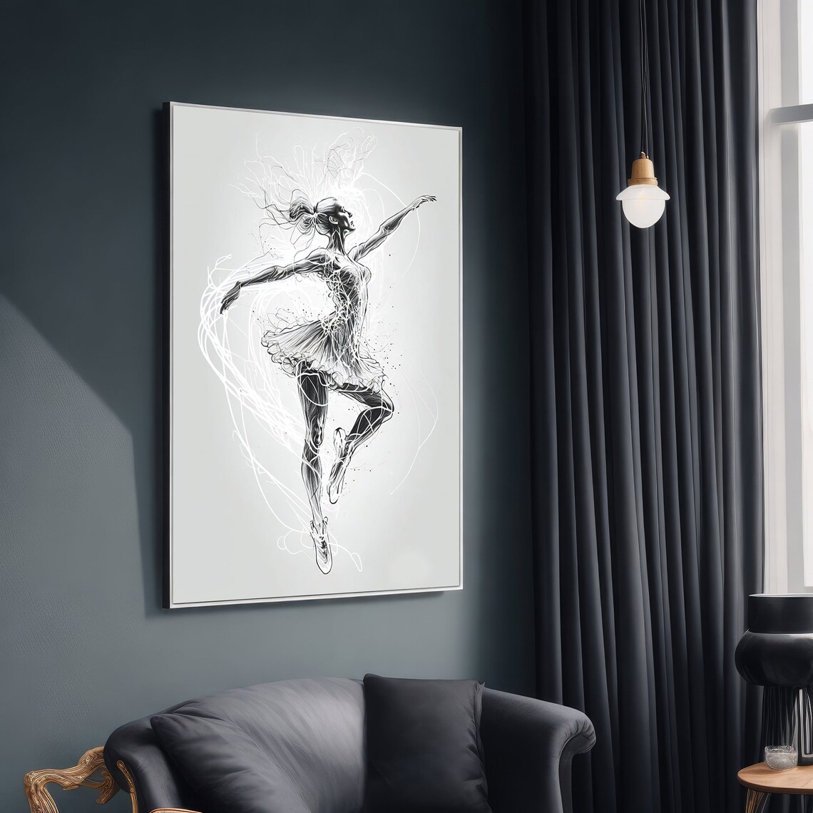 Abstract Ballet Dancer, Modern Dance Art