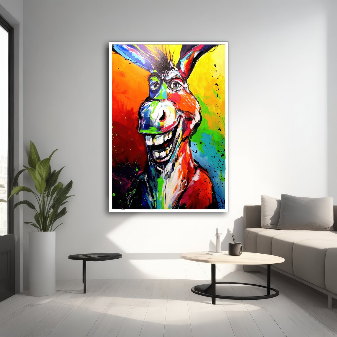 Smiling Donkey Farm Animal Decor, Gift for Friends - Image 3