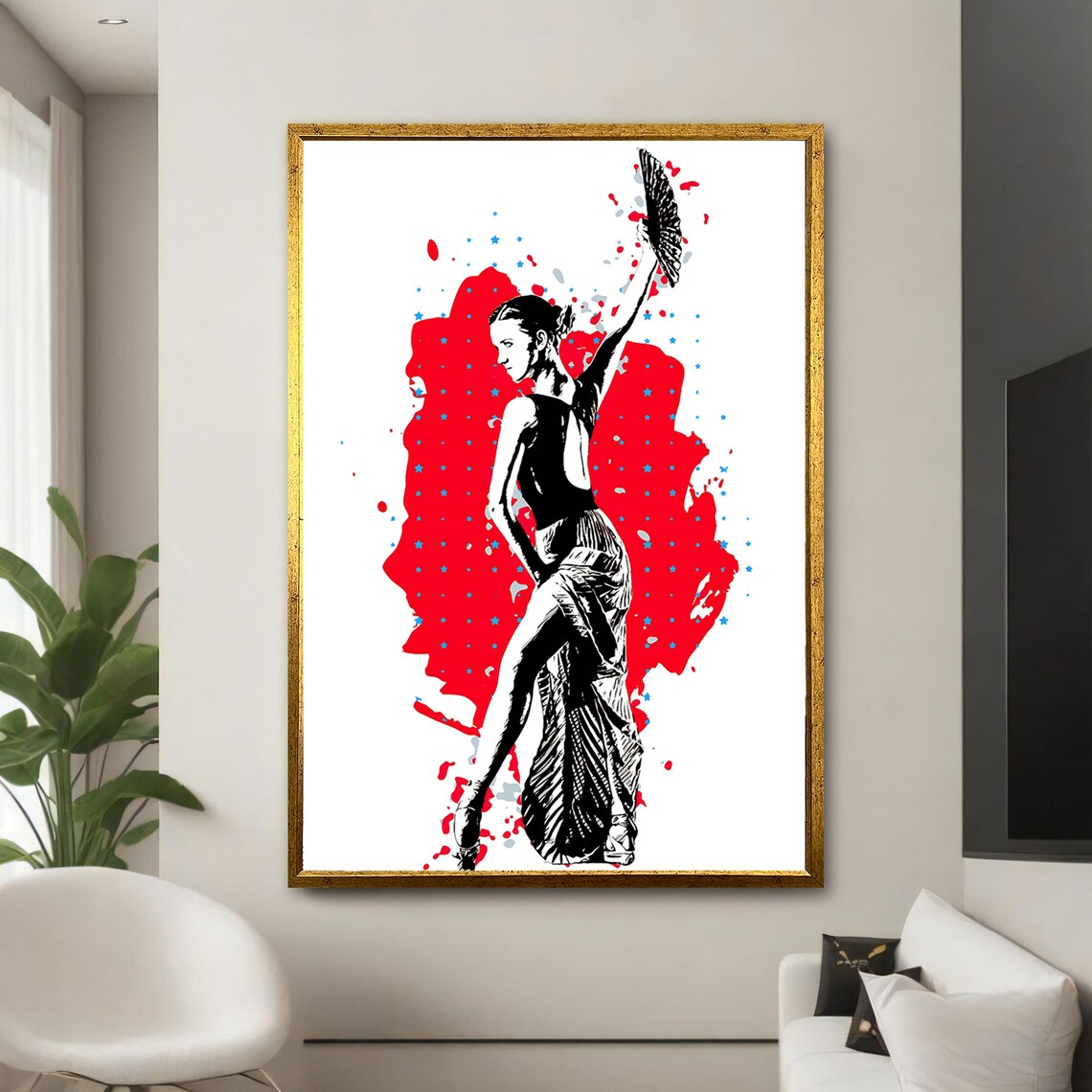 Bold Flamenco Dancer, Modern Contemporary Home Decor - Image 5