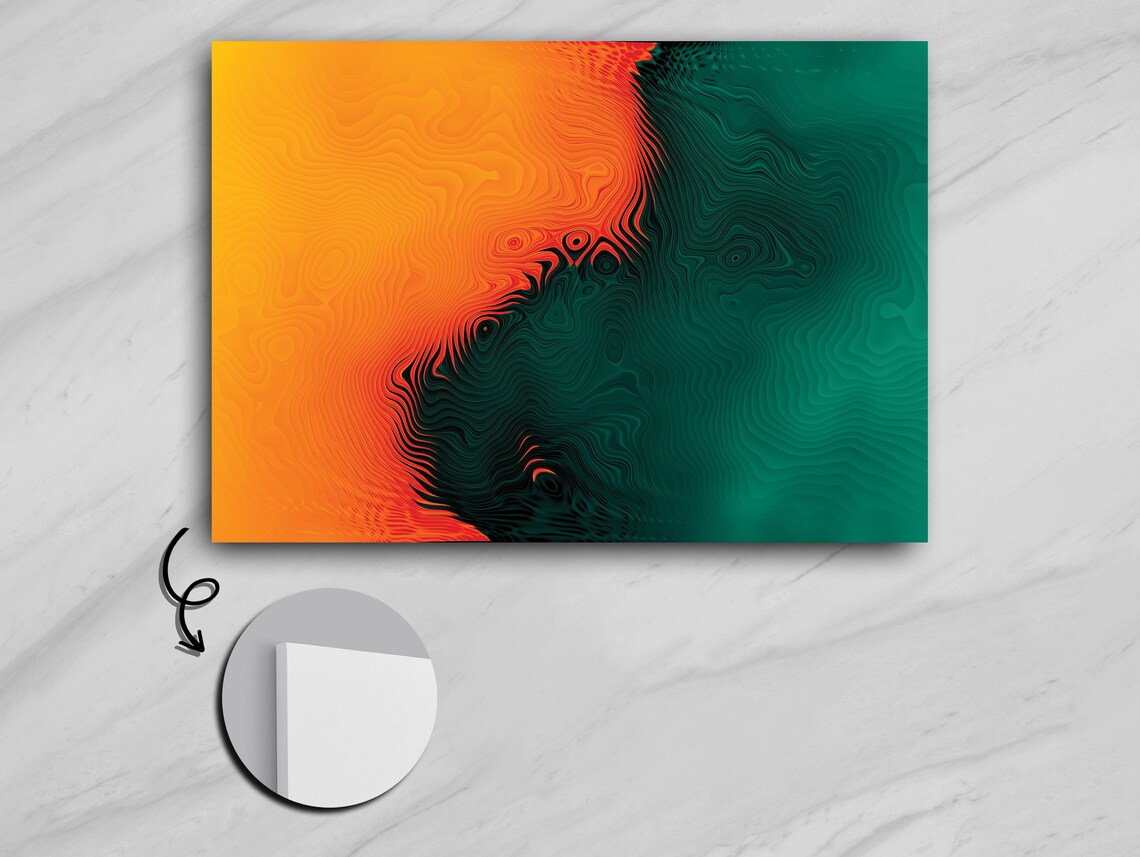 Raindrop Effect Abstract Art, Contemporary Home Decor - Image 4