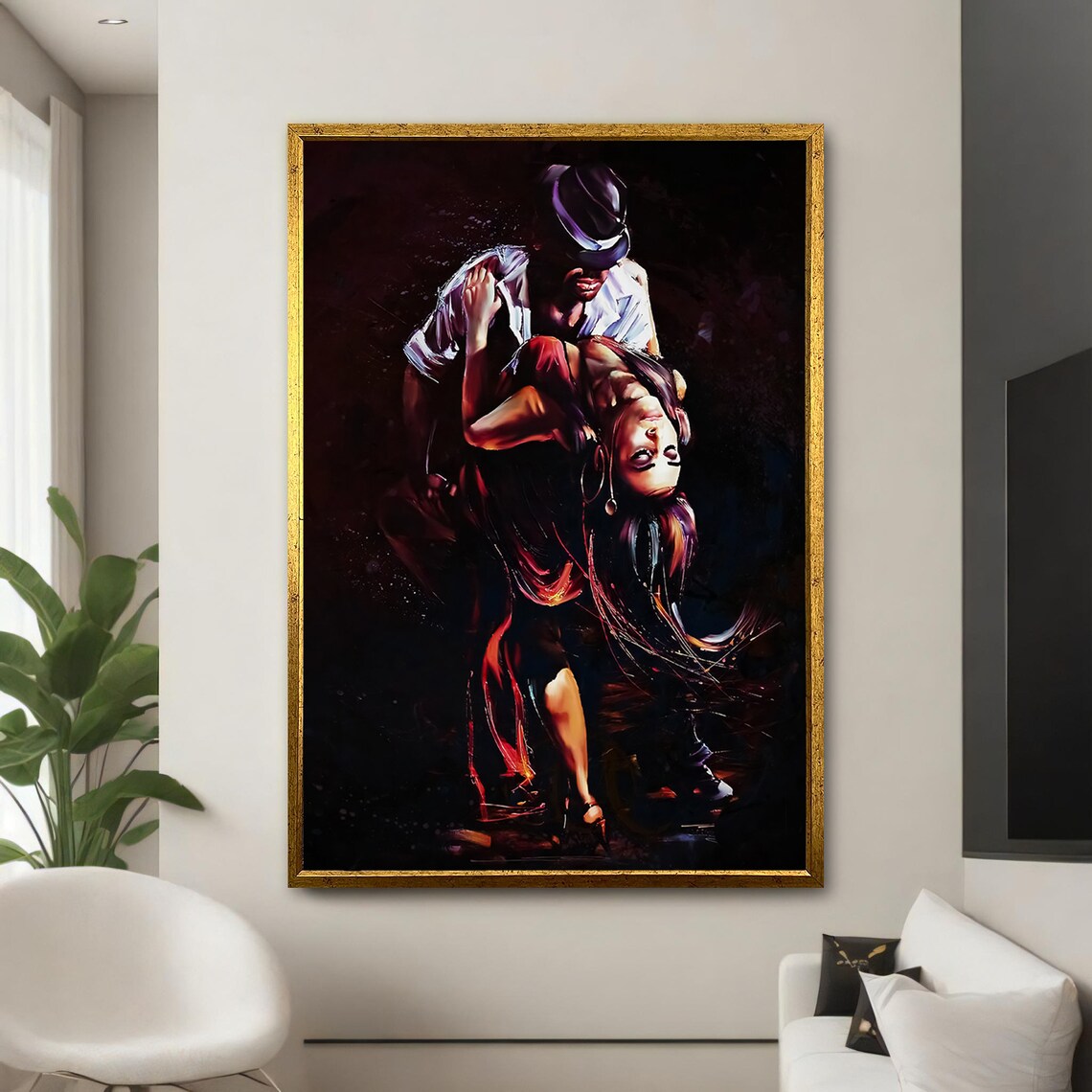 Passionate Salsa Dance, Modern Dance Enthusiast Decor - Image 5