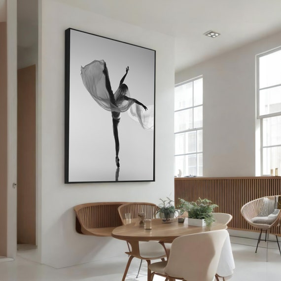 Elegant Ballet Dancer Silhouette, Modern Decor