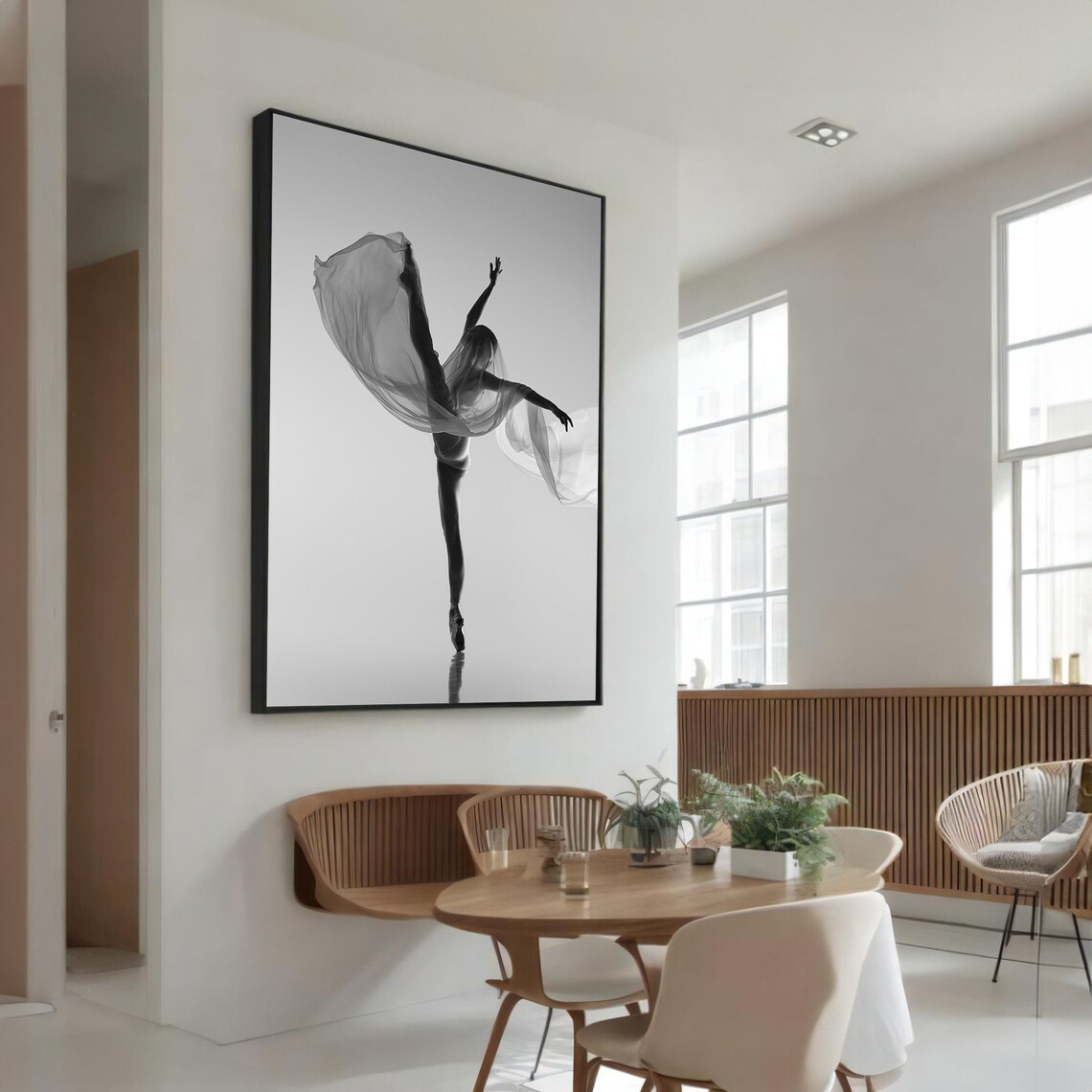Elegant Ballet Dancer Silhouette, Modern Decor