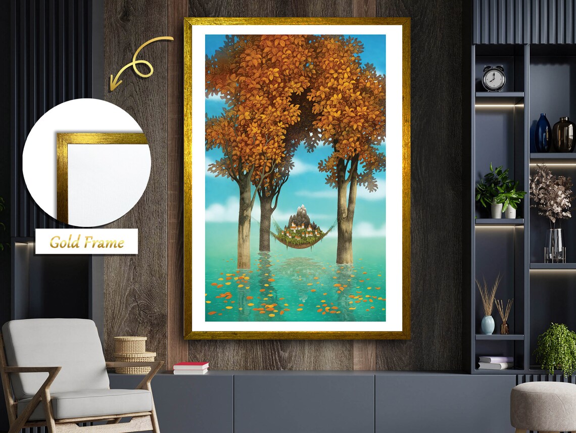 Three Trees Overlooking the Sea, Coastal Landscape - Image 4
