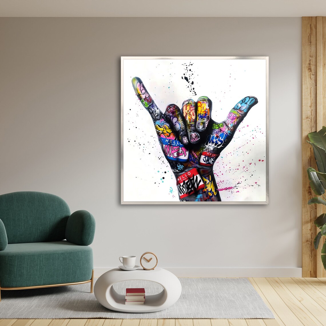 Graffiti Art Hand Gesture, Urban Decor Gift - Image 3