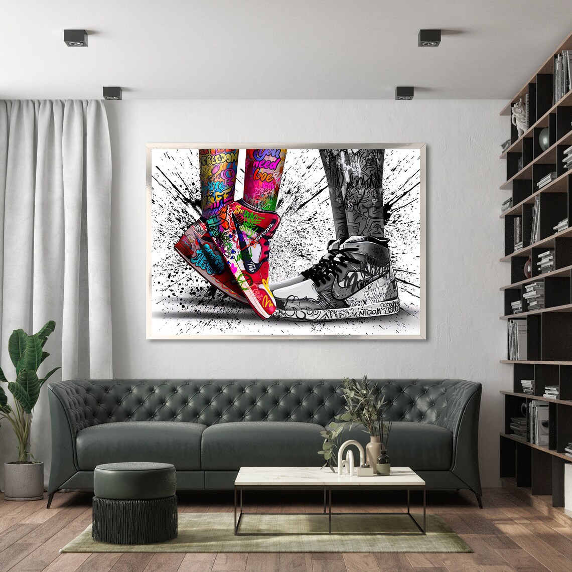 Graffiti Art Sneakers, Urban Pop Art Gift - Image 3
