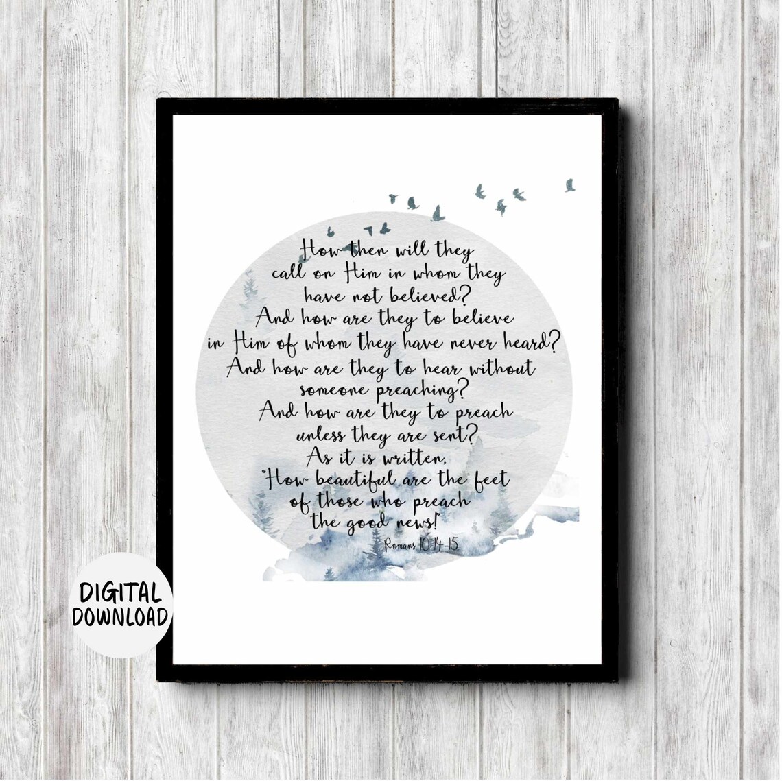 How Beautiful Are The Feet Scripture Art Print