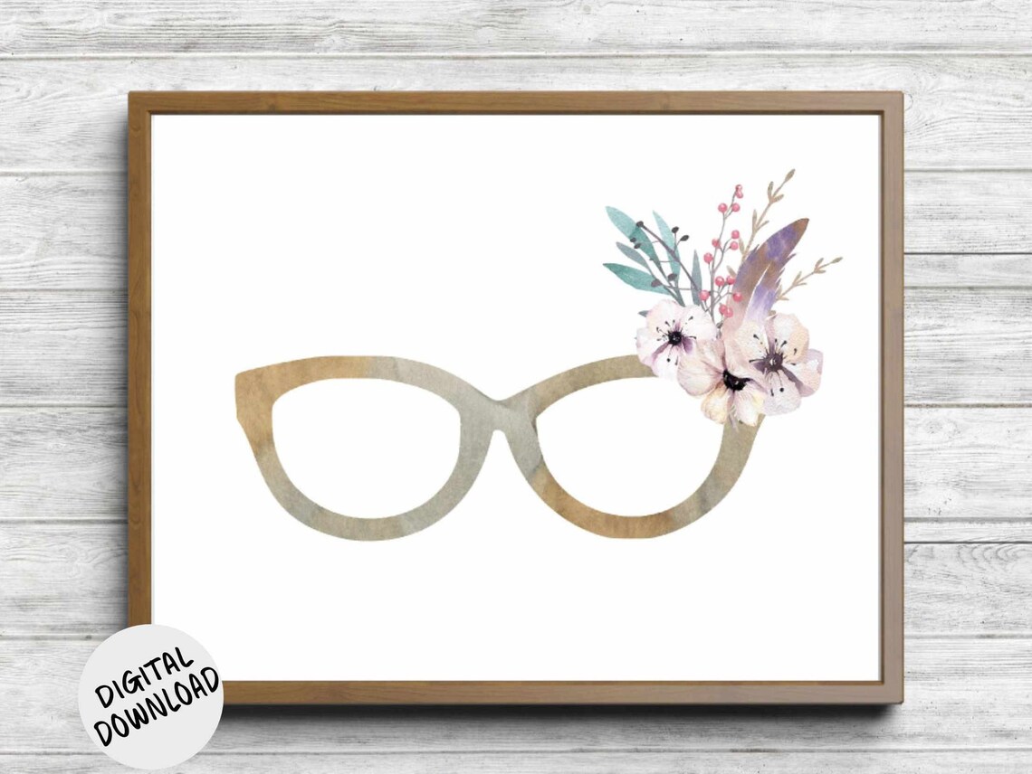 Eyeglasses Watercolor Art Print for Opticians