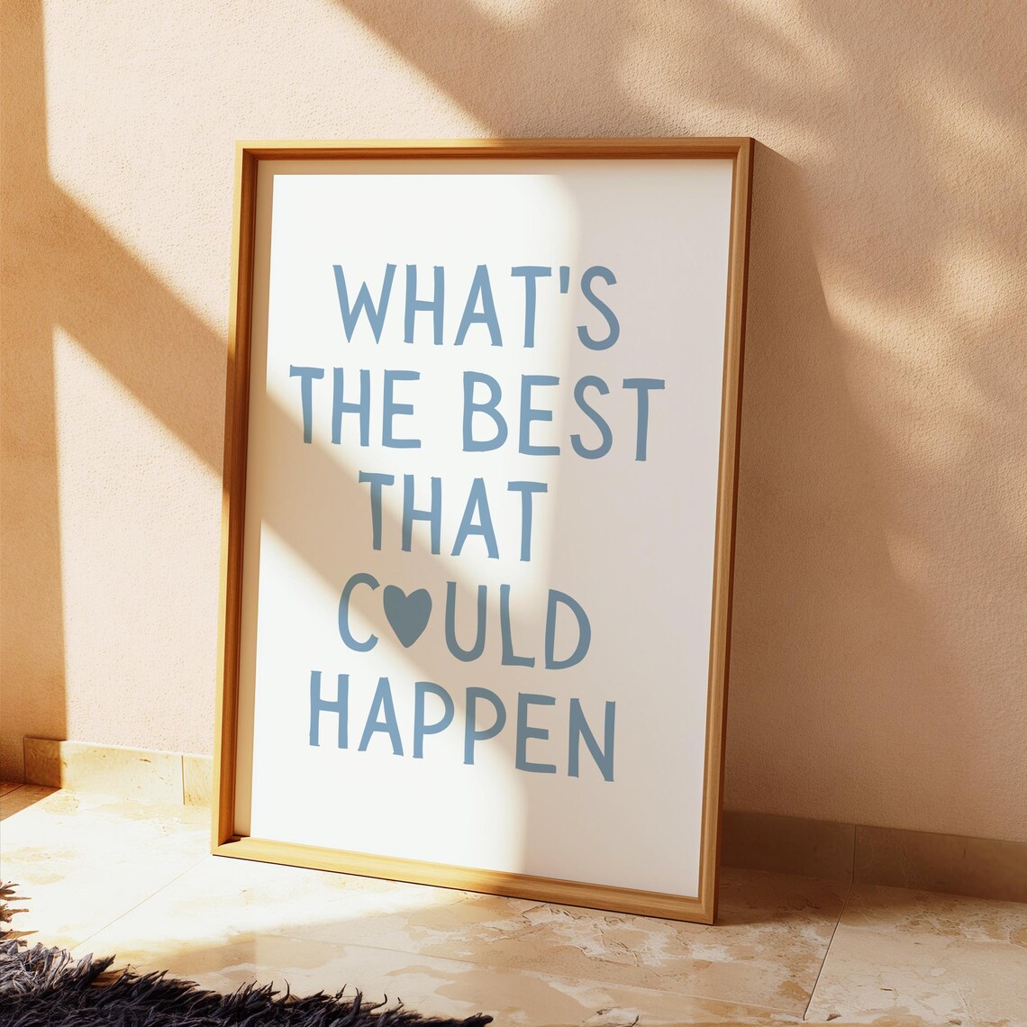 Whats The Best That Could Happen Positive Quote Typography Poster - Image 2