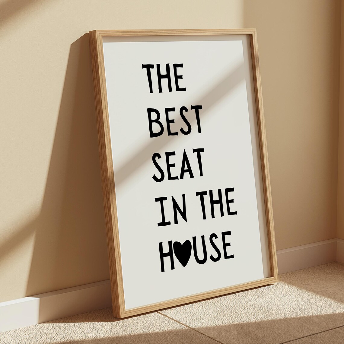 The Best Seat In The House Funny Black Heart Bathroom Quote Poster