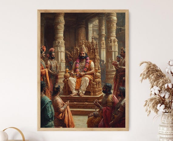 Chandragupta Ii Gupta Empire Royal Court Ancient Indian History Art Print